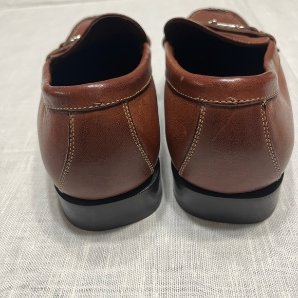 Cole Haan Men's Tan Leather Loafers with Silver Accent - Picture 7 of 8